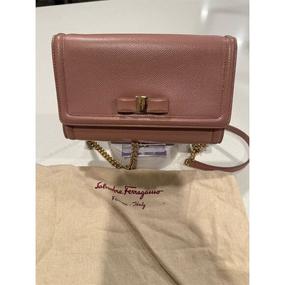 Salvatore Ferragamo Vara Bow Minibag Antique Rose Women's Formal Bag - Picture 11 of 12